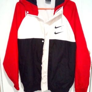 XL Nike Windbreaker Red, Black & White